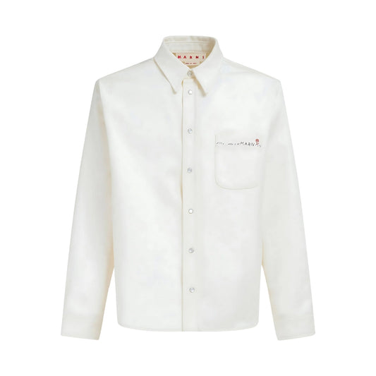 Marni Shirt Pocket Logo White